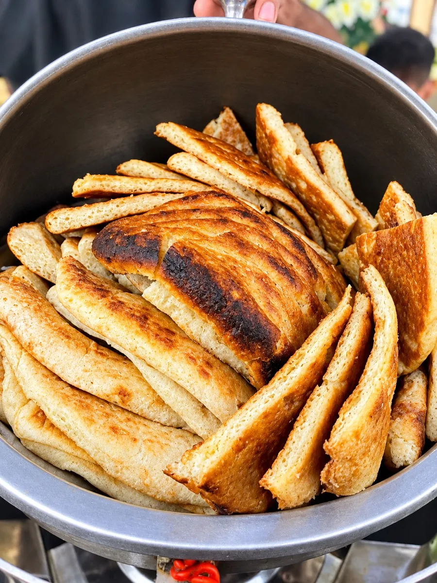 Fresh tandoori naan bread